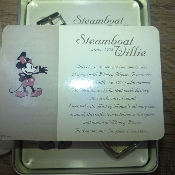 steam boat willie watch NEW steam boat willie watch comes with tin and info card - Picture 3 of 4